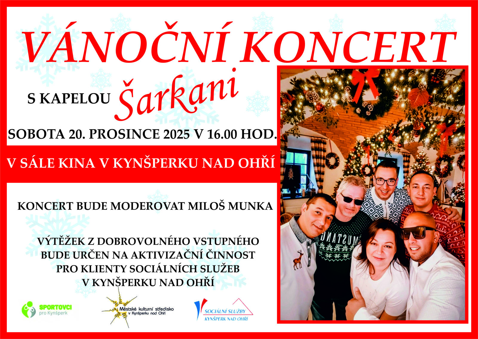 Vánoční koncert s kapelou Šarkani 20.12.2025