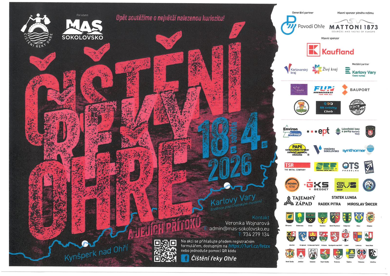 Čištění řeky Ohře  - akce proběhne 18.04.2026